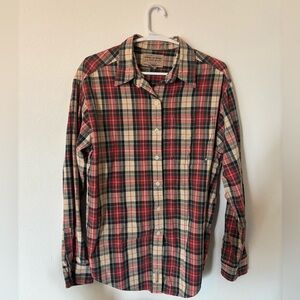 Abercrombie & Fitch Red Plaid Button-Down Shirt